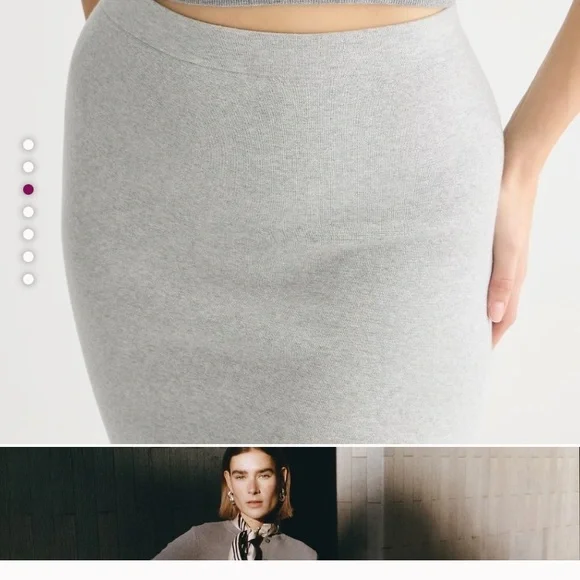 J. Crew Gray sweater tube Skirt Sleek and Sophisticated - Picture 3 of 6